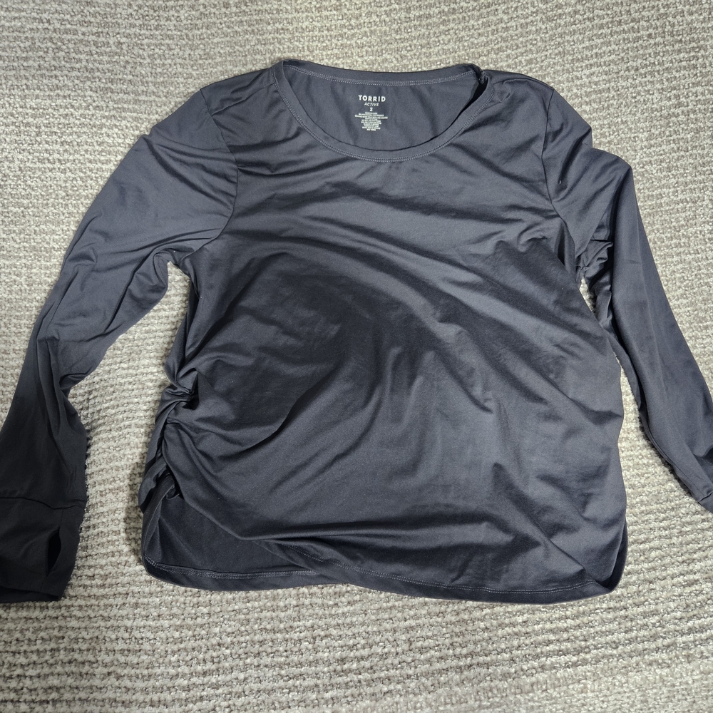Torrid Charcoal Long Sleeve Top
